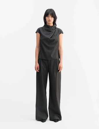 Ahlvar Gallery Lima Check Top - Black - L