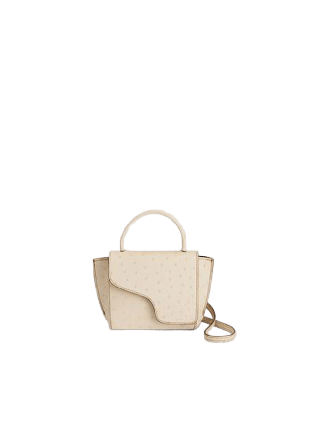 ATP Atelier Montalcino Linen Vacchetta Handväskor Dam Vit ONESIZE