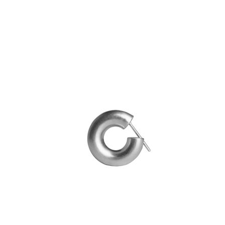 Jane Kønig, Small Chunky Hoop, sterling silver Szary, Kobieta, Rozmiar: ONE Size