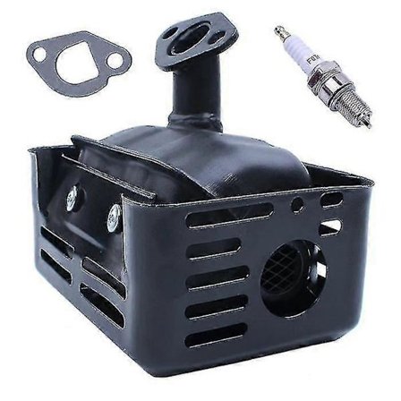 Adefol Lyddæmper Udstødningssystem med Udstødningsrør Kompatibel GX160 GX200 5.5hk 6.5hk Motor Reservedele