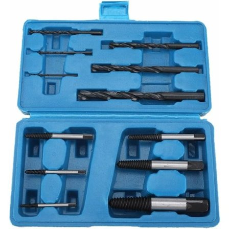 Ødelagt Boltuttrekker 12 Deler Stål Skrueuttrekkere og Bor Guide Sett Ødelagte Bolter Fjernings Håndverktøy