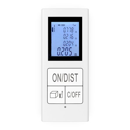 98Ft/30M Laser Avstandsmåler Oppladbar Laser Avstandsmåler Lommestørrelse Bærbar Avstandsmåler Penn 0.03-30m Kompakt størrelse
