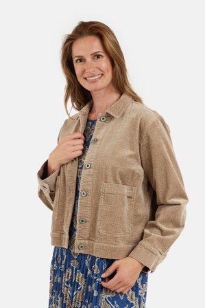 BRANDTEX - Let Jakke - Camel - Fløjl