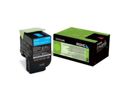 LEXMARK 802HC - Høy ytelse - cyan - original - tonerpatron - LCCP, LRP