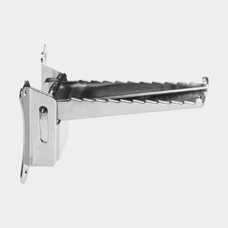 Barton Marine Maststeg uppfällbart rostfri i rostfritt stål för båtmast, monteras med 5mm popnitar, silver finish