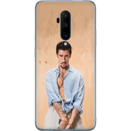 Yhteensopiva Puhelinkuori OnePlus 7T Pro Bad Bunny Super Bowl-inspiroima grafiikka, jossa NFL-trofe ja San Franciscon silta urheilusuunnittelussa