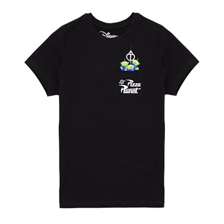 Toy Story Damkläder/Damer The Claw Pizza Planet Alien Pocket Detalj Boyfriend T-Shirt S Svart