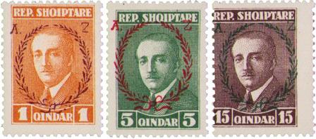 Albanien 1927 - MICHEL 151A+153A+155A - Postfrisk