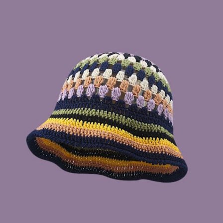 Ihålig stickad mössa strandmössa 4 4