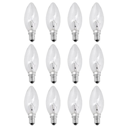12x Lyskilde 40W E14 Klar Hvit Klassisk Glødelampe STOL-FQ-