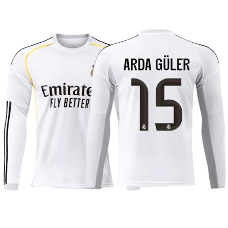 25-26 Real Madrid CF Kotipaita Pitkähihainen NO.15 Arda Güler Jalkapallopaita S-2XL