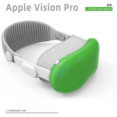 Gjennomsiktig deksel for Vision Pro, beskyttelsesdeksel for Vision Pro VR-hodesett, gjennomsiktig TPU-beskyttelse for Apple Vision Pro-støtfangere