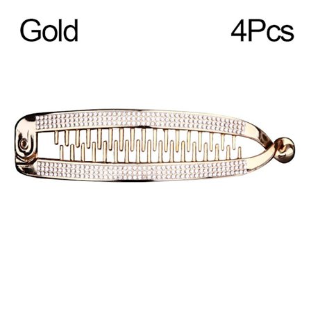 4 st Hårnål Banan Hårklämma GULD 4 ST 4 ST Guld{AZC} Guld 4 st - 4 st