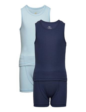 Rib Jersey 2Pack Tank-Top & Boxershorts Undertøysett Blå Copenhagen Colors