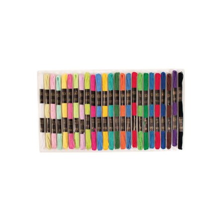 PLAYBOX Broderigarn 25 färger x 8 m/fp - Lyreco - Skola och förskola - Hobbymaterial - Garn