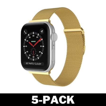 Apple Watch 42 / 44 mm Milanese Loop Metall Armband Guld
