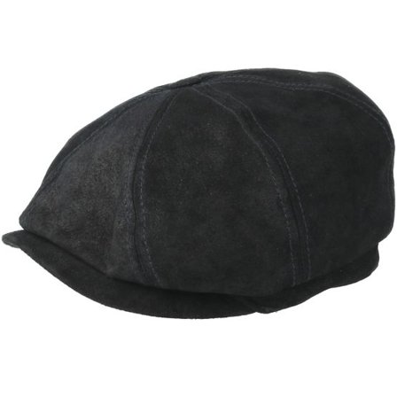 Stetson - Svart flatcap Keps - Hatteras Pigskin Black Flat Cap @ Hatstore