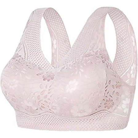 Ortopedisk BH for kvinner, anti-henge-BH for eldre kvinner, holdningskorrigerende BH, pustende push-up BH - Xin Pink_ma