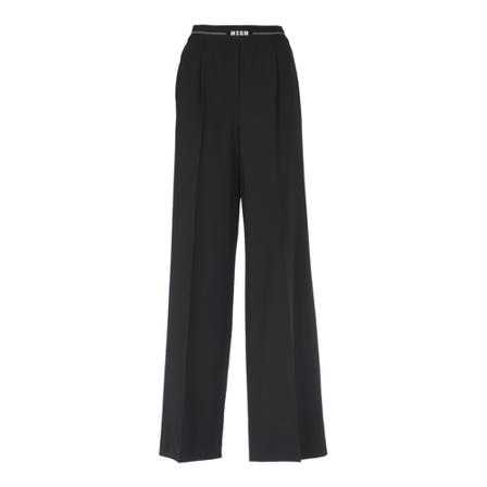 Msgm, Wide Trousers Czarny, Kobieta, Rozmiar: 2XS