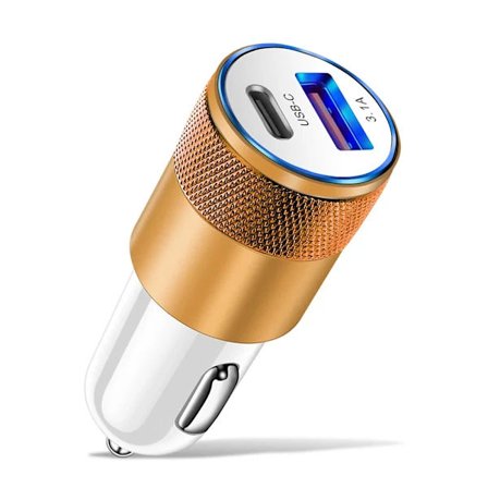 66W PD USB-biloplader Hurtigopladning 3.0 USB C Hurtigopladningsadapter til bil til iPhone 15 14 Pro Max Samsung S22 S21 Xiaomi