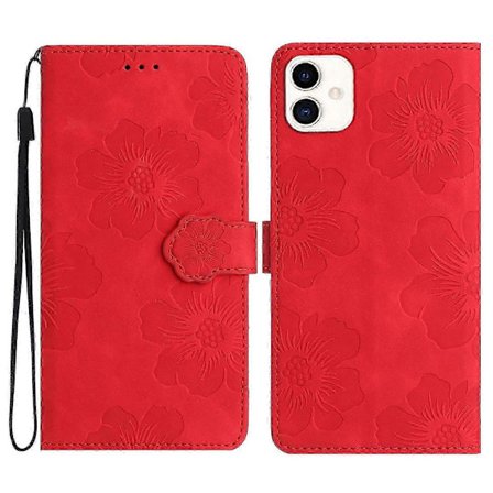 PU Læder Wallet Telefon Cover med Blomsterprint og Flip Stand til Samsung Galaxy A05s 4G
