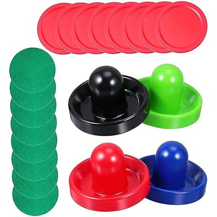 Airhockey-Tøfler Røde Og Grønne Airhockey Puck - Mål Grib Padler