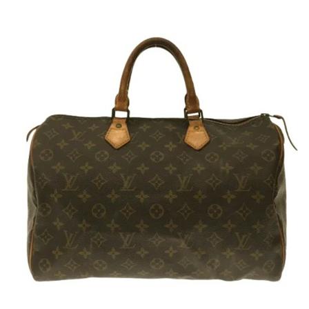 Louis Vuitton Vintage Pre-owned Speedy 35 Monogram Håndtaske Brun, Dame Vintage Tasker, Størrelse: ONE Size