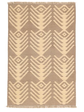 Ljus Nomad Kelim Matta 103X152 Orange/Beige Ull, Persien