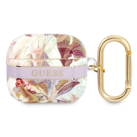 Guess GUA3HHFLU AirPods 3 cover lilla/lilla Flower Strap Collection