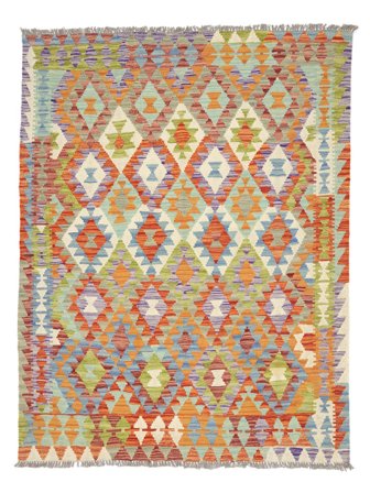 Tapete Oriental Kilim Afegão Old Style 156X200 Castanho/Cinza Escuro (Lã, )