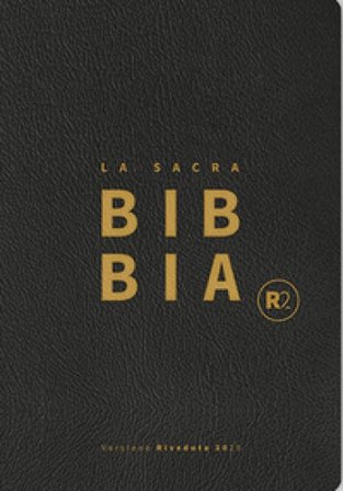 Bibbia R2. Versione riveduta 2020. Ediz. tascabile, copertina pelle nera, taglio oro, titoli oro