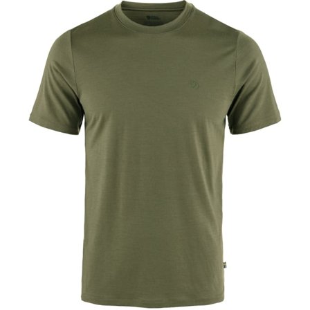 Fjällräven Herr's Abisko Wool Short Sleeve in Laurel Green | Size: Medium, Ull/Polyester