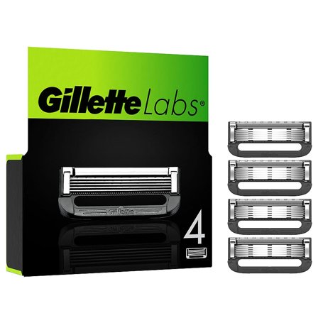 Gillette Labs Barberblade 4 stk., Mænd, Barbering, Tilbehør