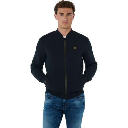 No Excess, Sweater full zipper double layer ja ink Blauw, Heren, Maat:L