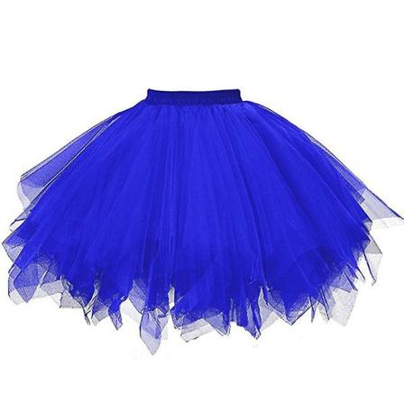 Hame Naiset Mesh Tulle Prinsessa Joustava Aikuinen Lyhyt Tutu Tanssi Blue