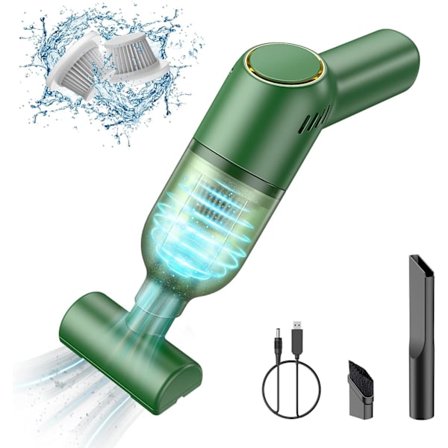 Håndholdt støvsuger trådløs: Mini oppladbar håndholdt støvsuger, trådløs bærbar liten bilstøvsuger, olivengrønn