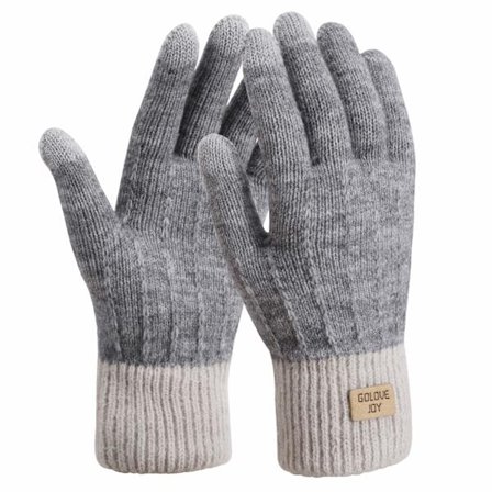 Naisten talvihanskat kosketusnäytölle neulotut lämpimät hanskat, joustavat lämpimät fleece-liukuestetyöhanskat naisille, talvihanskat