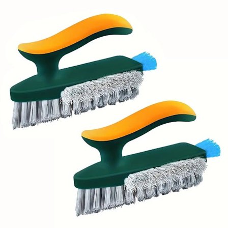 2-pakker rengjøringsbørster for sprekker og gulv – Portabel design for bad, kjøkken og stue_OF