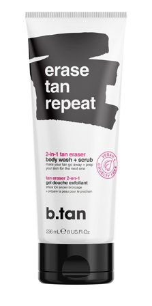 b.tan 2In1 Tan Eraser Body Wash + Scrub 236 ml, Skincare, Solpleje, Selvbruner