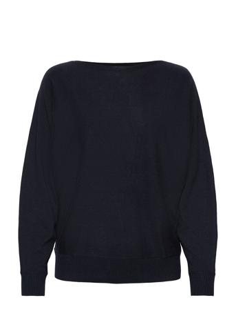 Cuannemarie Batwing Jumper Pullover Striktrøje Blå Culture