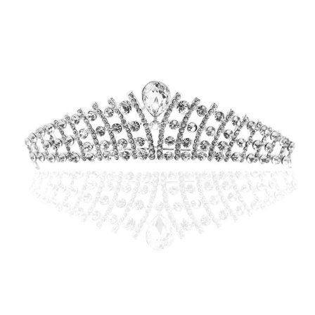 Kristall bryllup hårkrone tiara