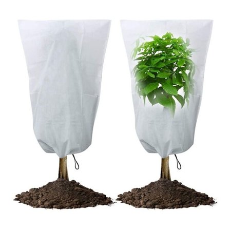 Plantebeskyttelsesdeksel (sett med 3) - Vevd potteplantepose beskytter planter mot frost, vind og regn (80x60cm)