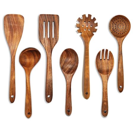 Kitchen Utensil Set - Wooden Utensils
