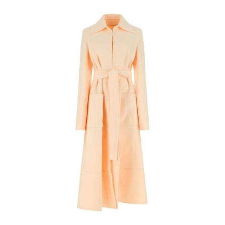 Jil Sander Belted Coats Pink, Dame Uldfrakker