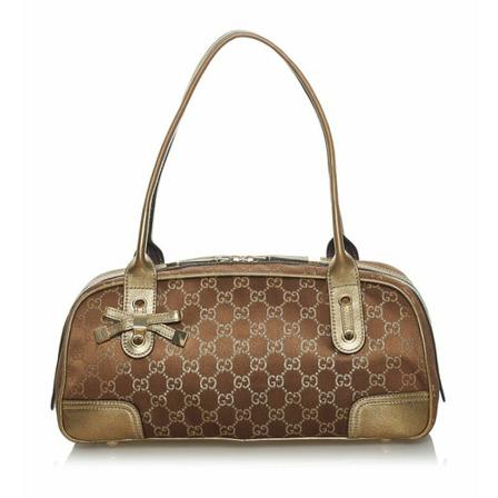Gucci Vintage, Pre-owned Shoulder Bag Bruin, Dames, Maat:ONE Size,leer