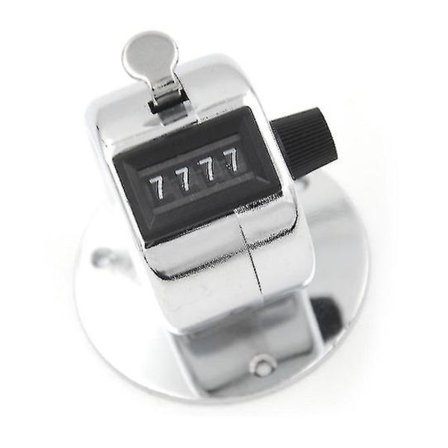 4-cifret manuel håndtæller mekanisk håndflade klik tæller rund base