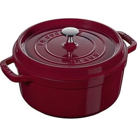 Gryde - STAUB - 40502-294-0 - 24 cm - Mat sort emalje - 2,8 l - Induktionskompatibel