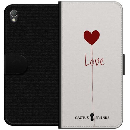 Yhteensopiva Lompakkokotelo Sony Sony Xperia Z3 Cactus and Friends - Love Balloon Minimal