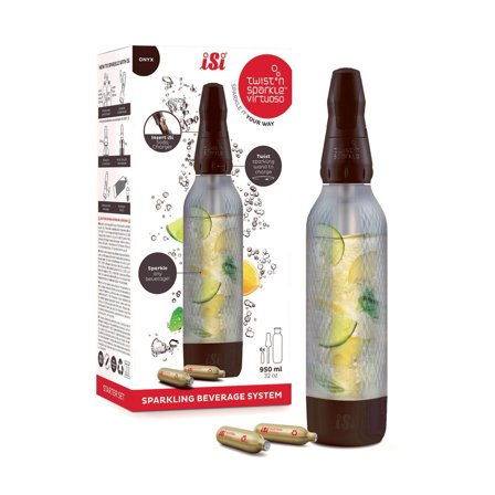 Isi Twist'n Sparkle Virtuoso Starter sodavandsmaskine, onyx | KitchenOne