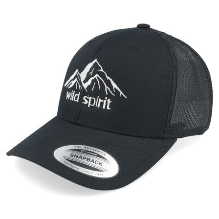 Wild Spirit - Svart trucker Keps - Mountain Wild Spirit Black Trucker @ Hatstore